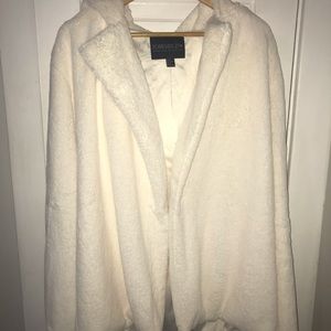 Forever 21 fluffy coat with hood
